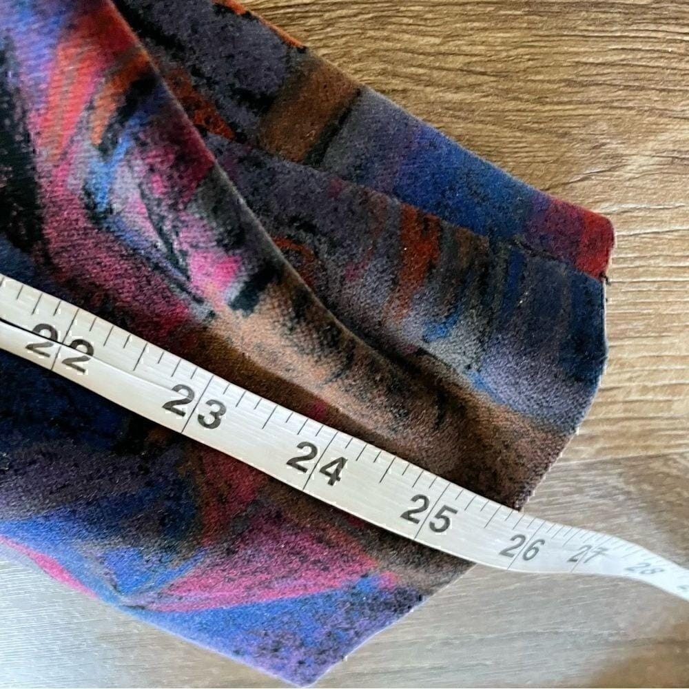 Vintage Libbey's Velvet Abstract Print Long Jacket Women's 4 - Picture 12 of 12